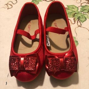 Carter’s Girl’s Dress Shoes With Bow and Glitter